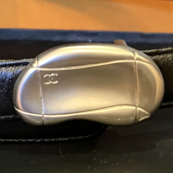 Chanel 98P belt black leather,silver buckle - Picture 6 of 7